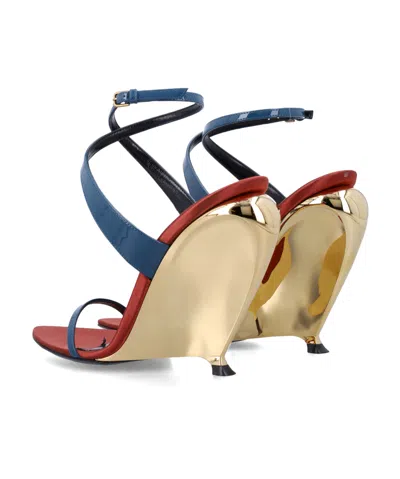 Saint Laurent Tallulah Wedges In Multi