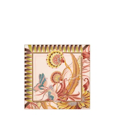 Ferragamo Giada Print Silk Scarf Scarves And Foulards Rose In Pink
