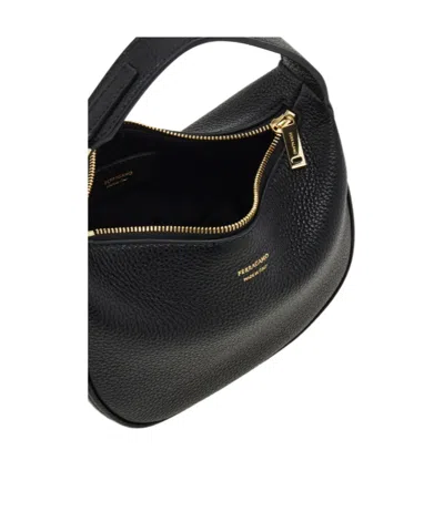Ferragamo North-south Mini Hobo Bag In Black