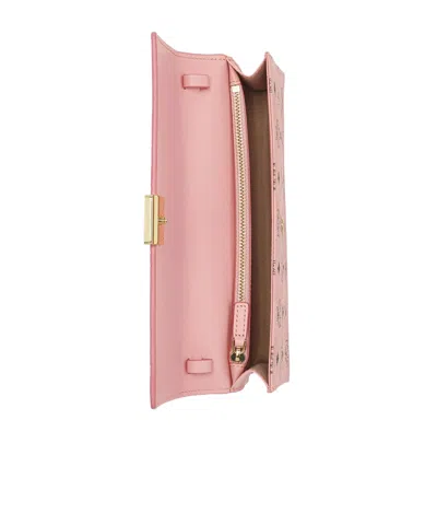 Mcm Aren Crossbody Wallet In Visetos In Pink