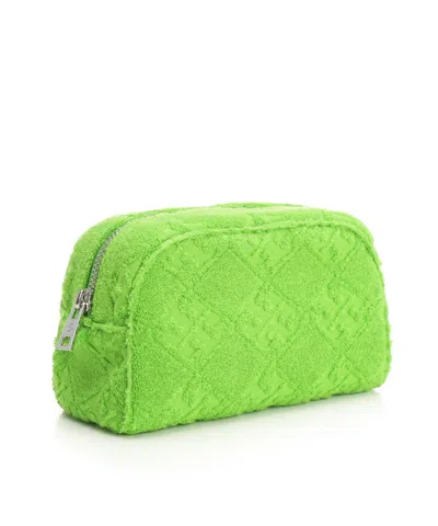 Tory Burch Textured Green Cotton Blend Clutch