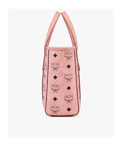 Mcm Mini Toni Visetos Coated Canvas Top Handle Shopper Bag In Pink
