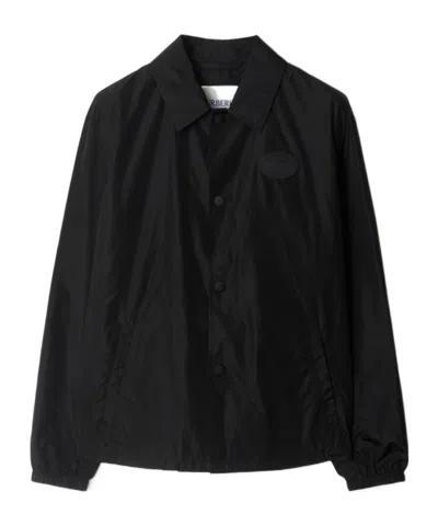 Burberry Knight Stamp Nylon Track Jacket Jackets Black