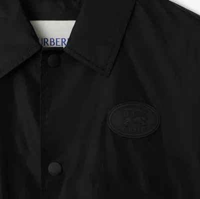 Burberry Knight Stamp Nylon Track Jacket Jackets Black