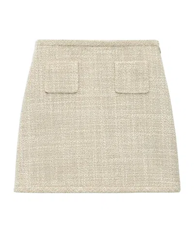Theory A-line Mini Skirt In Texture Tweed