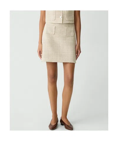 Theory A-line Mini Skirt In Texture Tweed