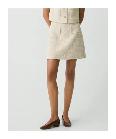 Theory A-line Mini Skirt In Texture Tweed