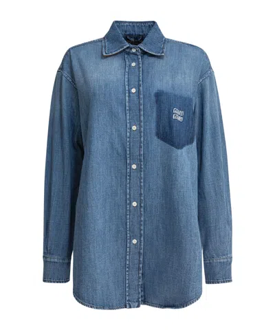 Miu Miu Camicia Oversize In Denim  Donna