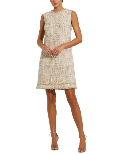 Mac Duggal 20795 Short A Line Beaded Cocktail Dress In Neutral