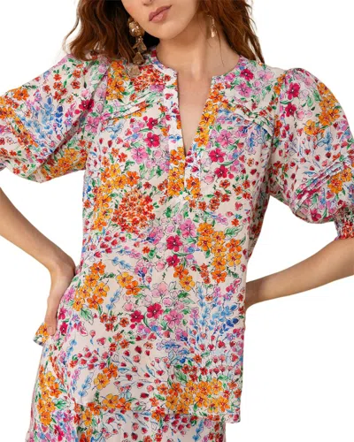 Hale Bob Talia Linen-blend Blouse