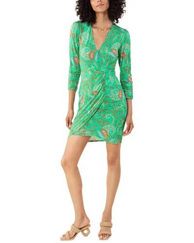 Hale Bob Draped Mini Dress In Green