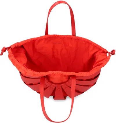 Bottega Veneta Circular Leather Tote Bag With Rivets