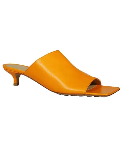 Bottega Veneta Orange Stretch Heeled Sandals