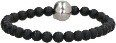 Alexander Mcqueen Alexander Mc Queen Skull Bracelet With Black Pearls