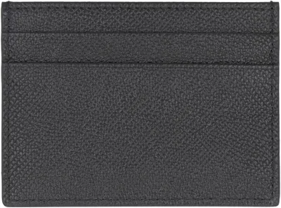 Dolce & Gabbana Black Dauphine Calfskin Card Holder