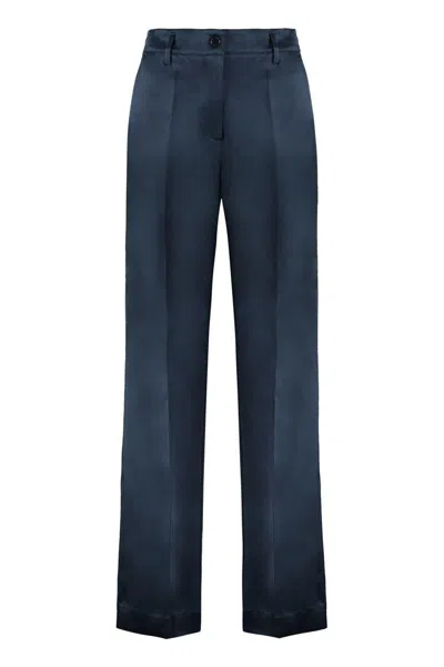 P.a.r.o.s.h High-waisted Tailored Trousers In Blue