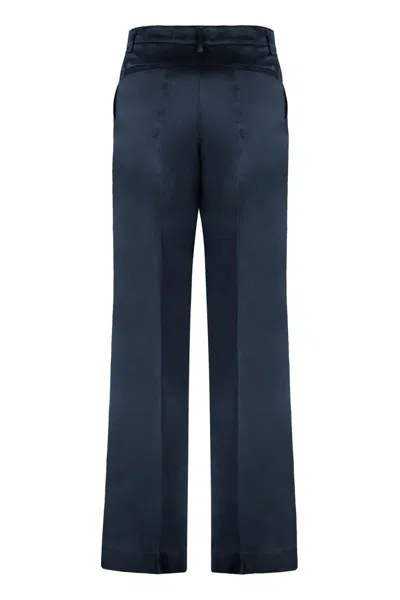 P.a.r.o.s.h High-waisted Tailored Trousers In Blue