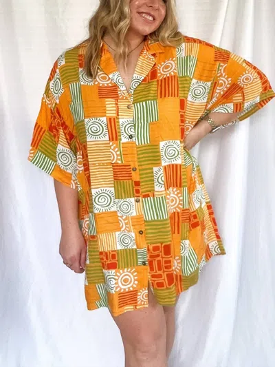 One And Only Collective Calypso Oversized Dress In Orange