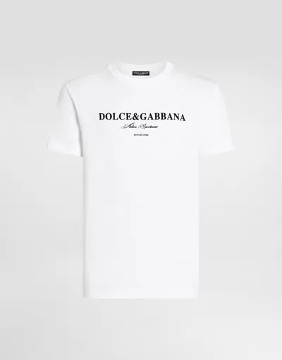 Dolce & Gabbana Cotton T-shirt With Print In White
