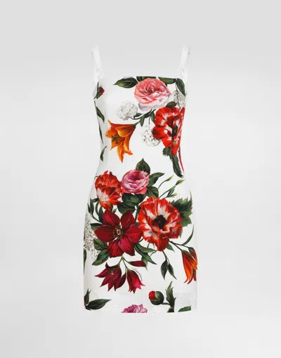 Dolce & Gabbana Flower-print Dress In White