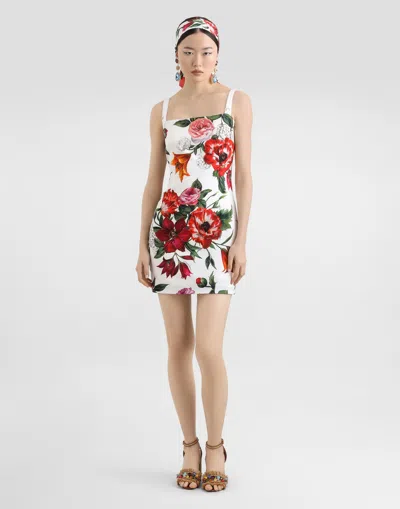 Dolce & Gabbana Flower-print Dress In White