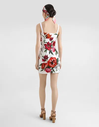 Dolce & Gabbana Flower-print Dress In White