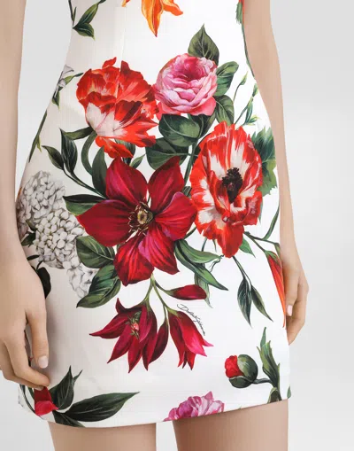 Dolce & Gabbana Flower-print Dress In White