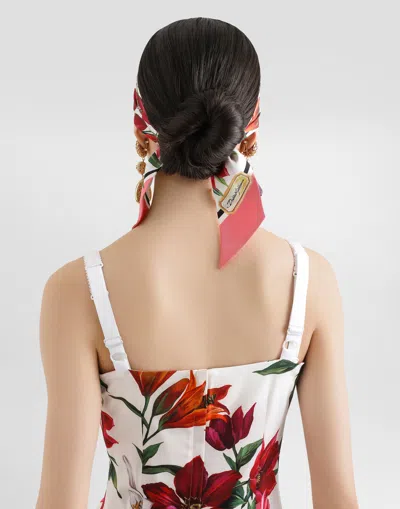 Dolce & Gabbana Flower-print Dress In White