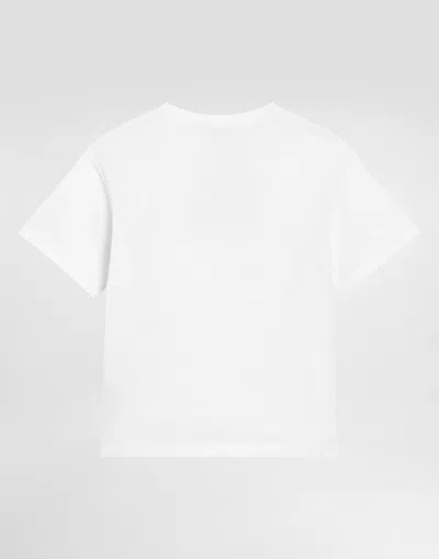 Dolce & Gabbana Short-sleeved T-shirt With Embossed Dg Majolica-print Logo