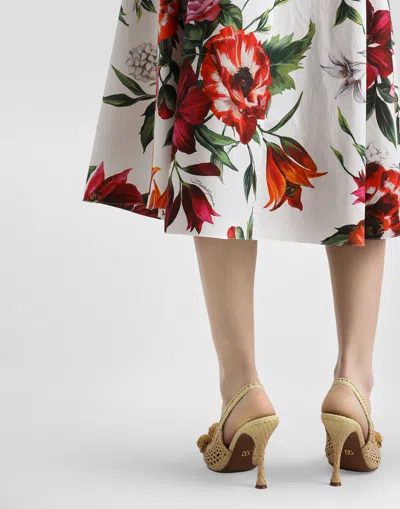 Dolce & Gabbana Printed Cotton Midi Skirt