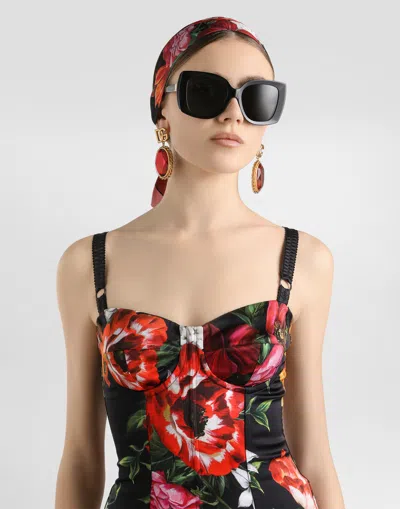 Dolce & Gabbana Midi Dress In Multi