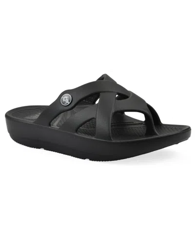 White Mountain Rip Sandal In Black