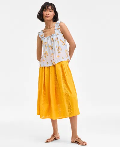 On 34th Women's Ruffle-strap Tank, Exclusively At Macy's In Multi