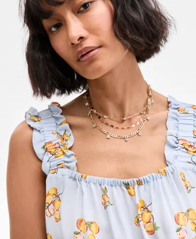 On 34th Women's Ruffle-strap Tank, Exclusively At Macy's In Multi