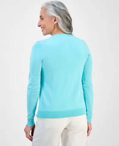 Style & Co Women's Button-up Cardigan, Regular & Petite, Created For Macy's In Blue