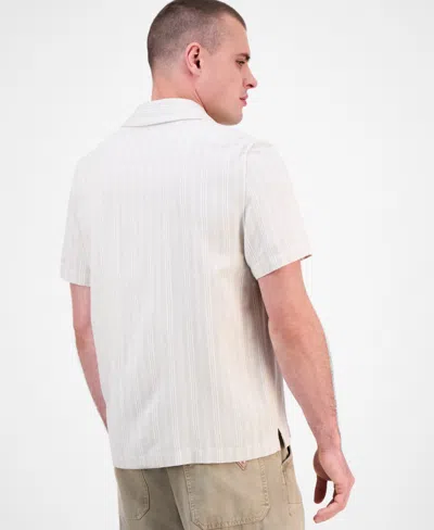 Guess Men's Fletcher Short Sleeve Button-front Camp Shirt In Neutral