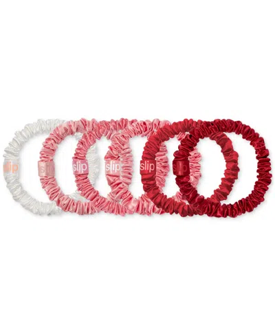 Slip Pure Silk Skinny Scrunchies Set Of 6 In Multi