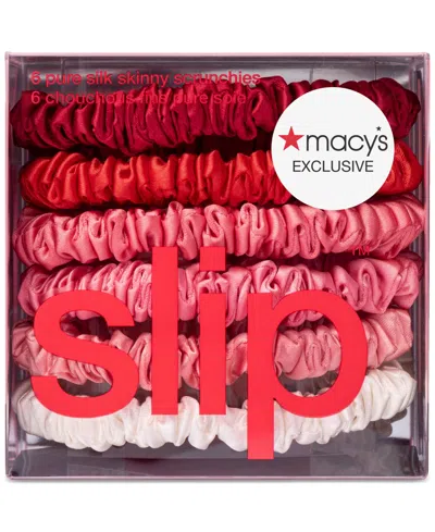 Slip Pure Silk Skinny Scrunchies Set Of 6 In Multi
