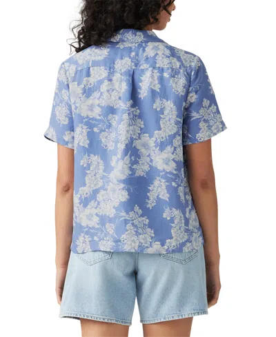 Levi's Sonny Linen Blend Camp Shirt In Blue
