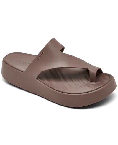 Crocs Women's Getaway Platform Toe Loop Casual Sandals From Finish Line
