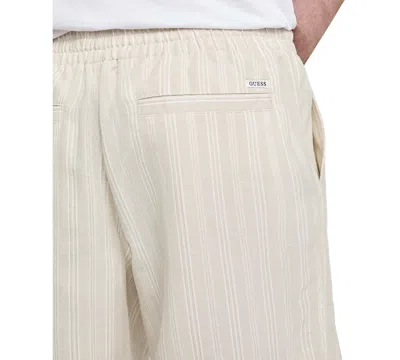 Guess Men's Regular-fit Fletcher Linen Drawstring Shorts In Green