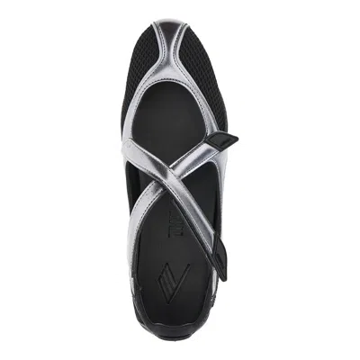 Attico Flat Shoes Blacks And Greys In Black