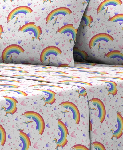 Dream Factory Unicorn Rainbow 4-pc. Sheet Set, Full