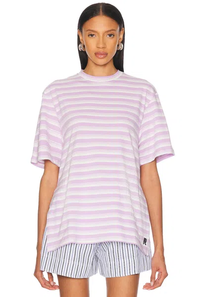 Rabanne Striped T-shirt In Purple