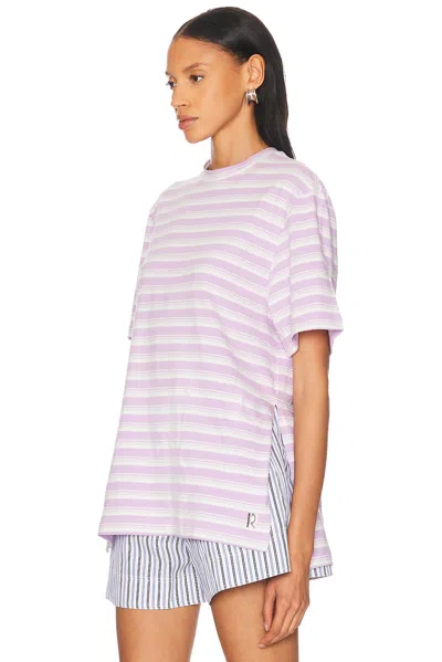 Rabanne Striped T-shirt In Purple