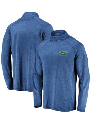 Fanatics Men's Royal Florida Gators Lightweight Striated Raglan Quarter-zip Sweatshirt