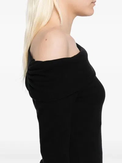 Reformation Elio Off-the-shoulder Top In Black