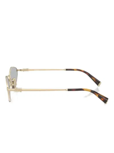 Miu Miu Hexagonal Frame Sunglasses In Gray