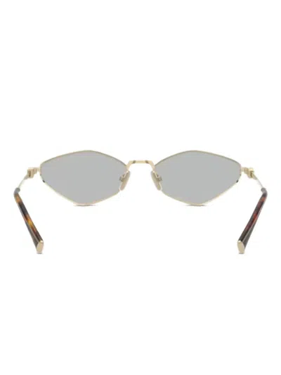 Miu Miu Hexagonal Frame Sunglasses In Gray