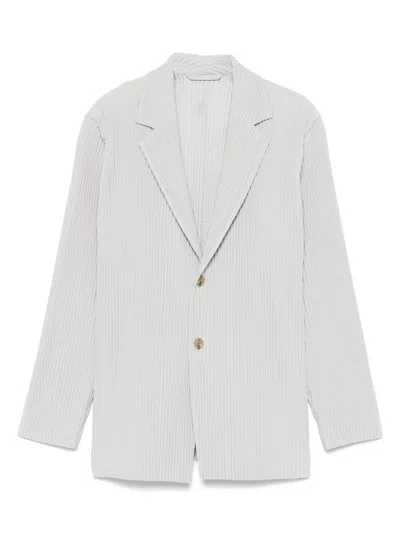 Issey Miyake Pleated Single-breasted Jacket